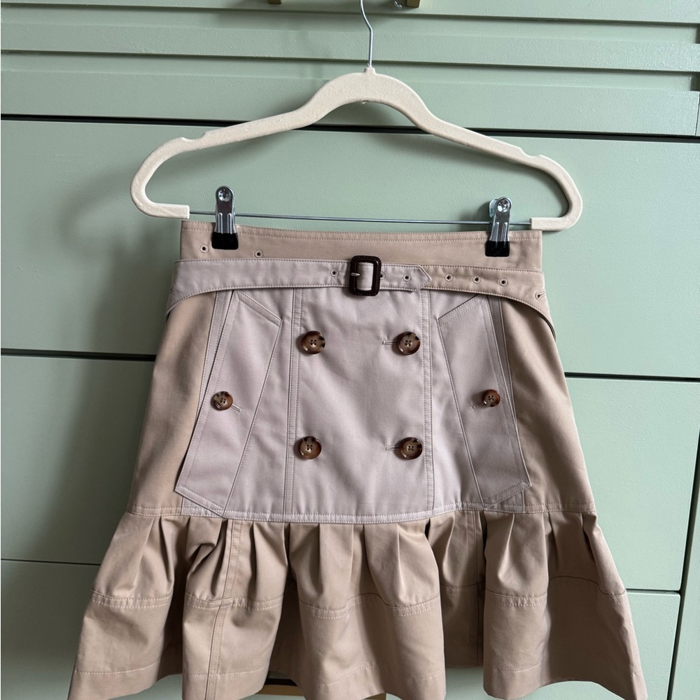 Burberry Tan Trench Mini Skirt